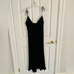 Vintage J. Crew Black Silk Slip Dress